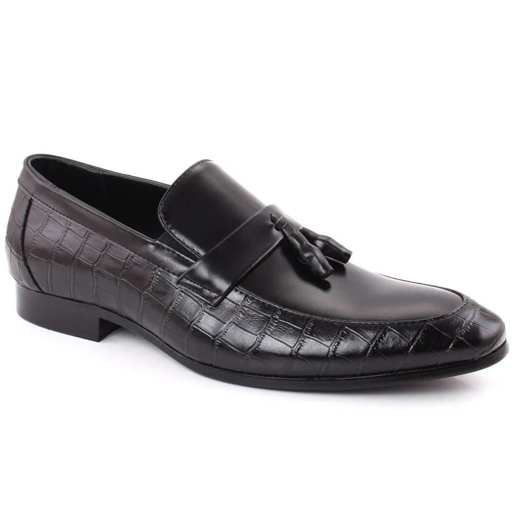 Men SILVAIN Tassel Accented Leather Textured Formal Shoes Merona Shoes Flats