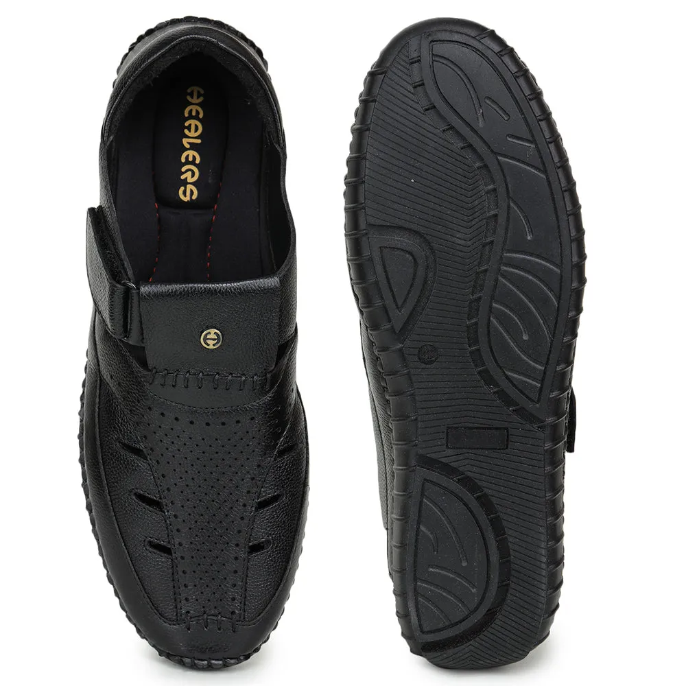 Healers Brown Casual Buckle Sandal For Men JPL-205 By Liberty Sandals Crocs