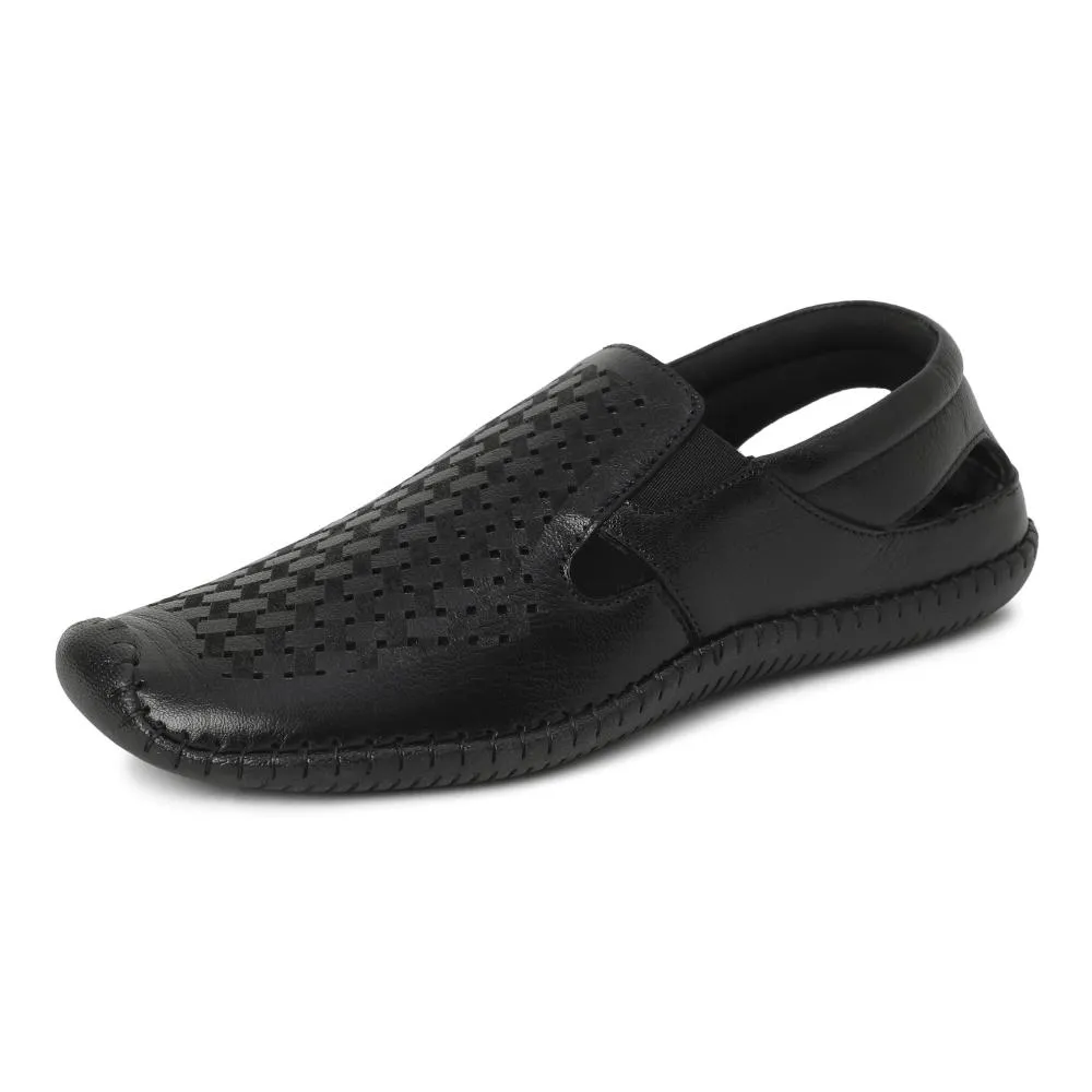 Healers By Liberty OSL-55 Casual Sandal For Mens (Black) Sandals With Ankle Straps