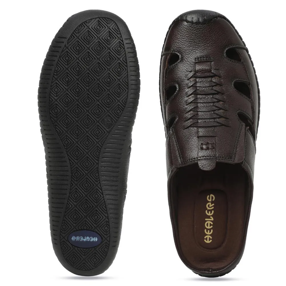 Sandals Royal Bahamian Resort Nassau Bahamas Healers By Liberty OSL-57 Casual Sandal For Mens (Cherry)