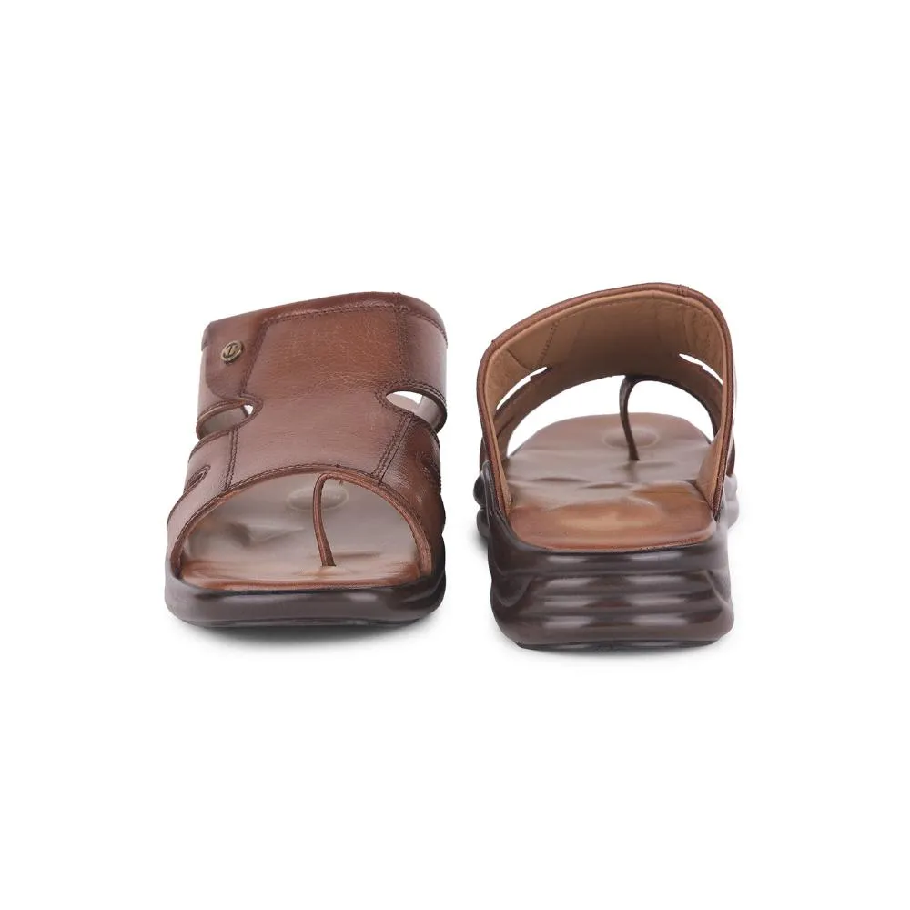 2000s Sandals Healers Casual Tan Toe Ring Slippers For Men 2013-903 By Liberty