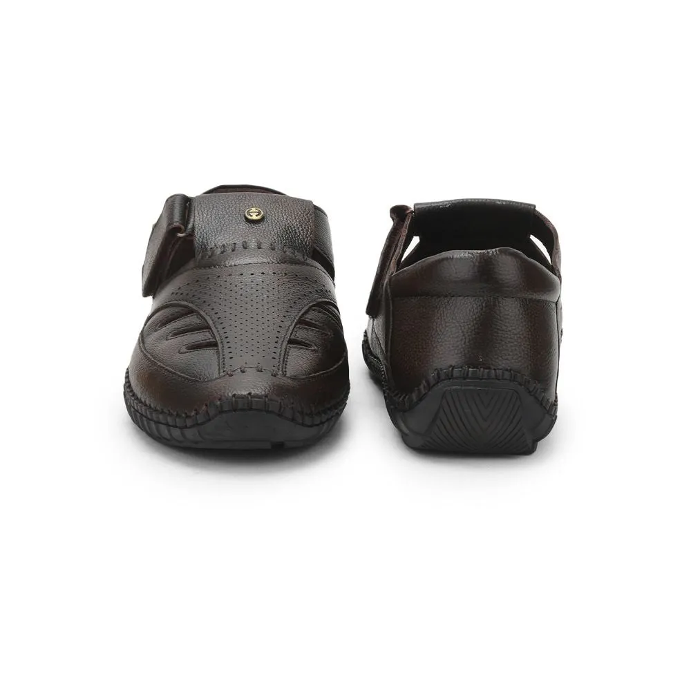 Healers Tan Casual Buckle Sandal For Men JPL-205 By Liberty Echo Sandals