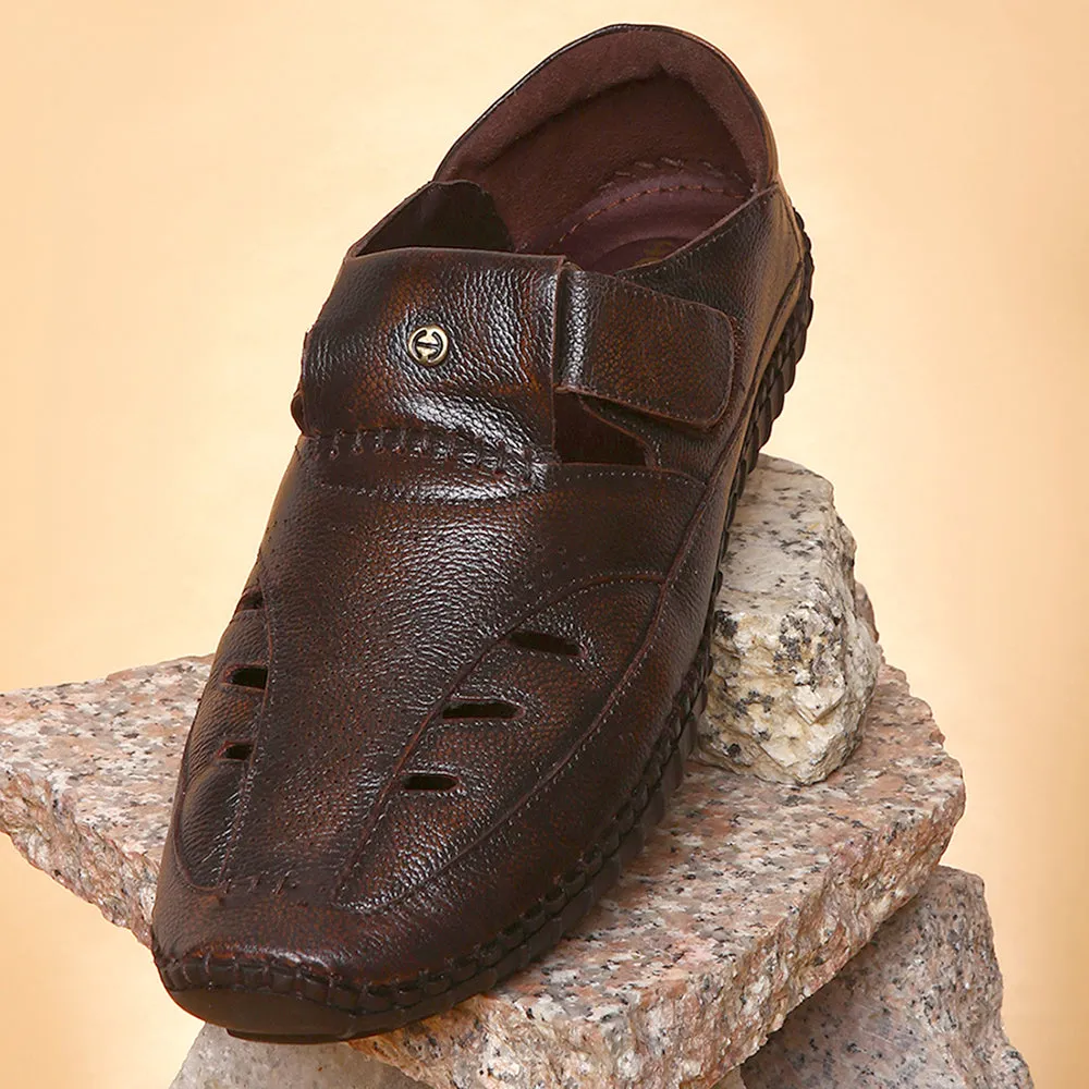 Healers Tan Casual Buckle Sandal For Men JPL-205 By Liberty Ancient Greek Sandals Eleftheria