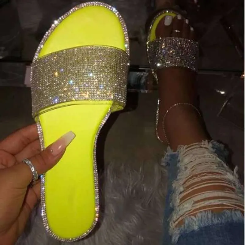 Glitter Slippers Women Summer Sandals shoes Non Flat Shoes