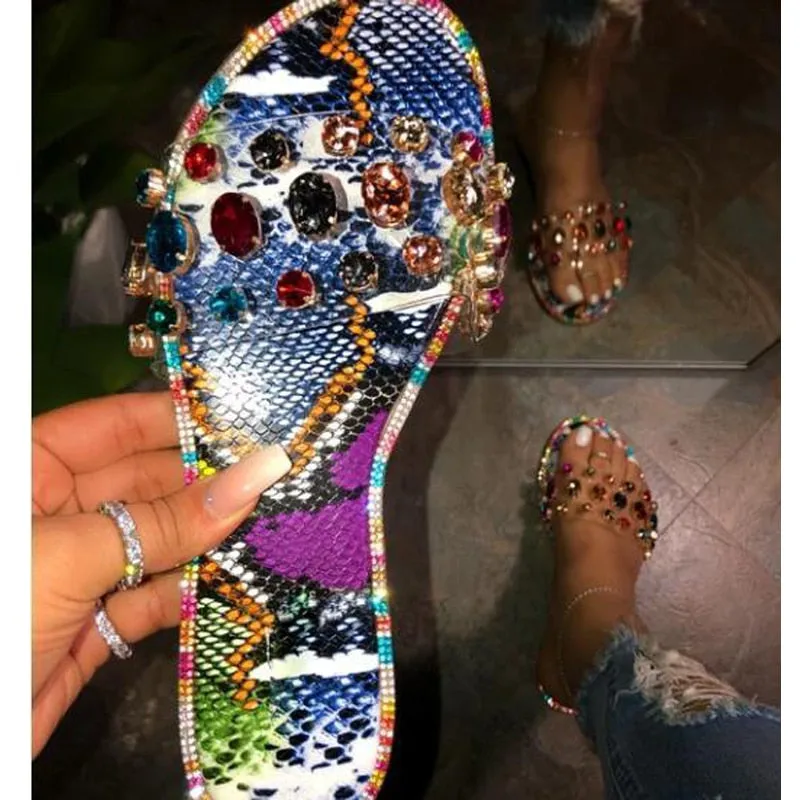 Glitter Slippers Women Summer Sandals shoes Jellypop Shoes Flats