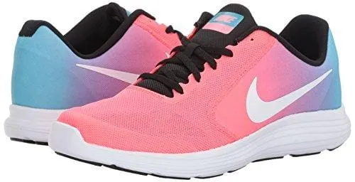 NIKE Girls' Revolution 3 Running Shoe (GS), Chlorine Blue/White/Racer Pink/Black, 7 M US Big Kid Asics Gel Quantum 360 Knit 2 Running Shoes