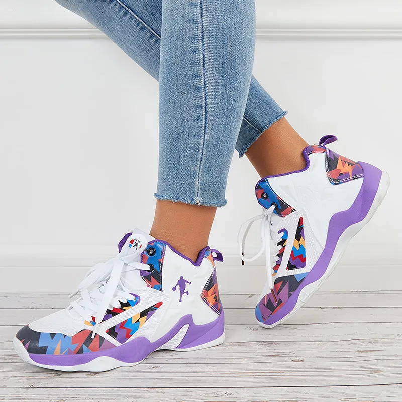 High Top Lightweight Running Sneakers Basketball Shoes Casual Slip On Leather Shoes