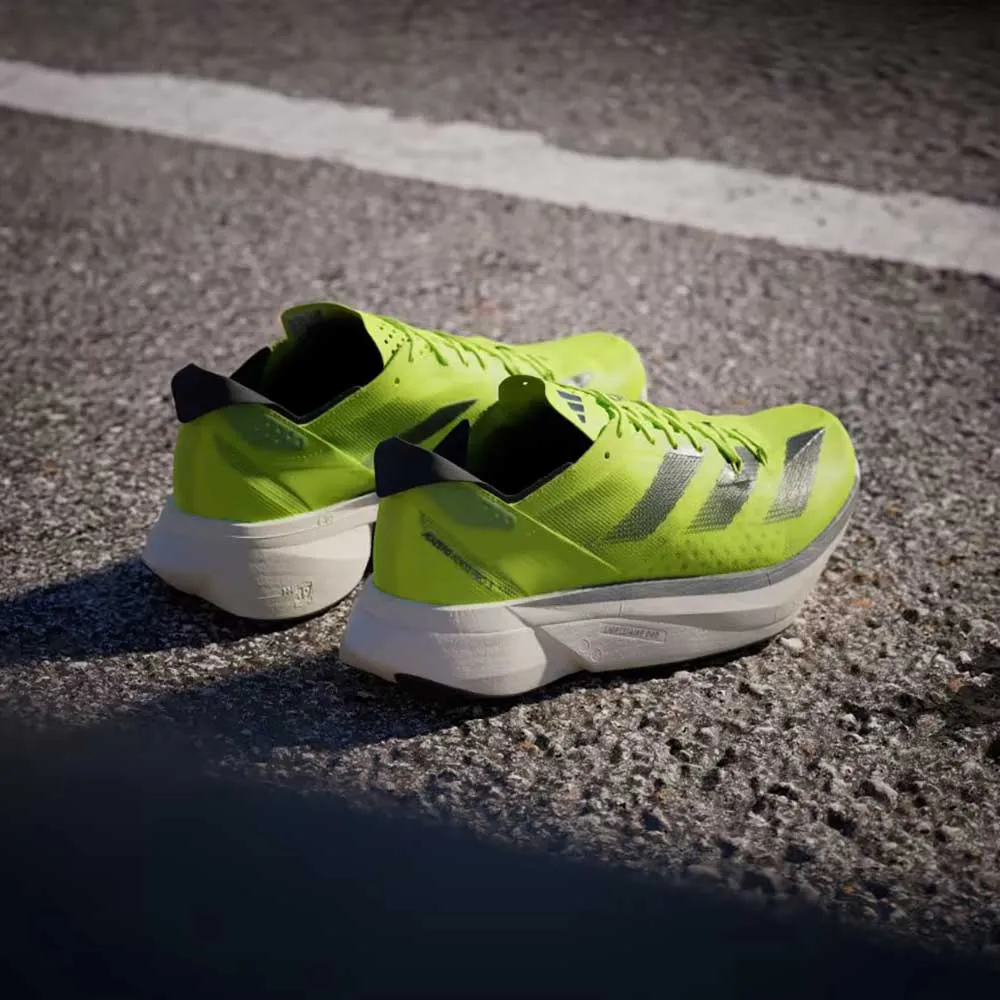 Men's Adizero Adios Pro 3 Running Shoe - lucid lemon / core black / ftwr white - Regular (D) New Adidas Shoes Football