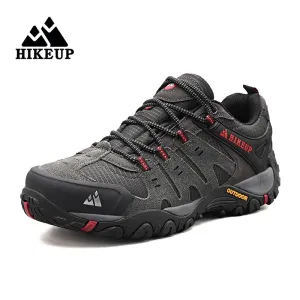 Hiking Shoes Good For Water HIKEUP Men's Hiking Shoes Suede Leather Outdoor Shoes Wear-resistant Men Trekking Walking Hunting Tactical Sneakers