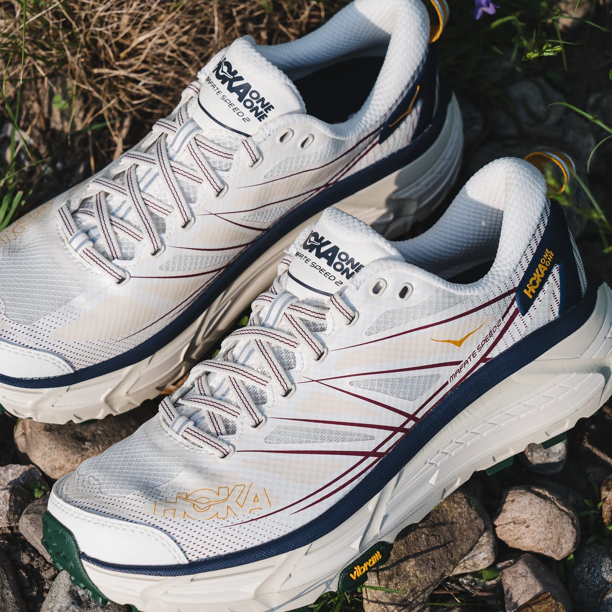 Hoka One One Mafate Speed 2 Alabaster Oat Milk 1126851-ALK Supination Hiking Shoes