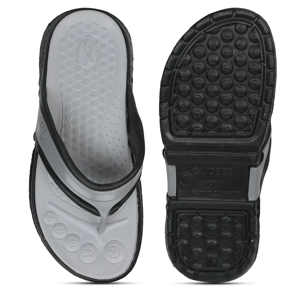 Gliders Casual Grey Flip Flop For Men GOOGLE  By Liberty Joybees Sandals