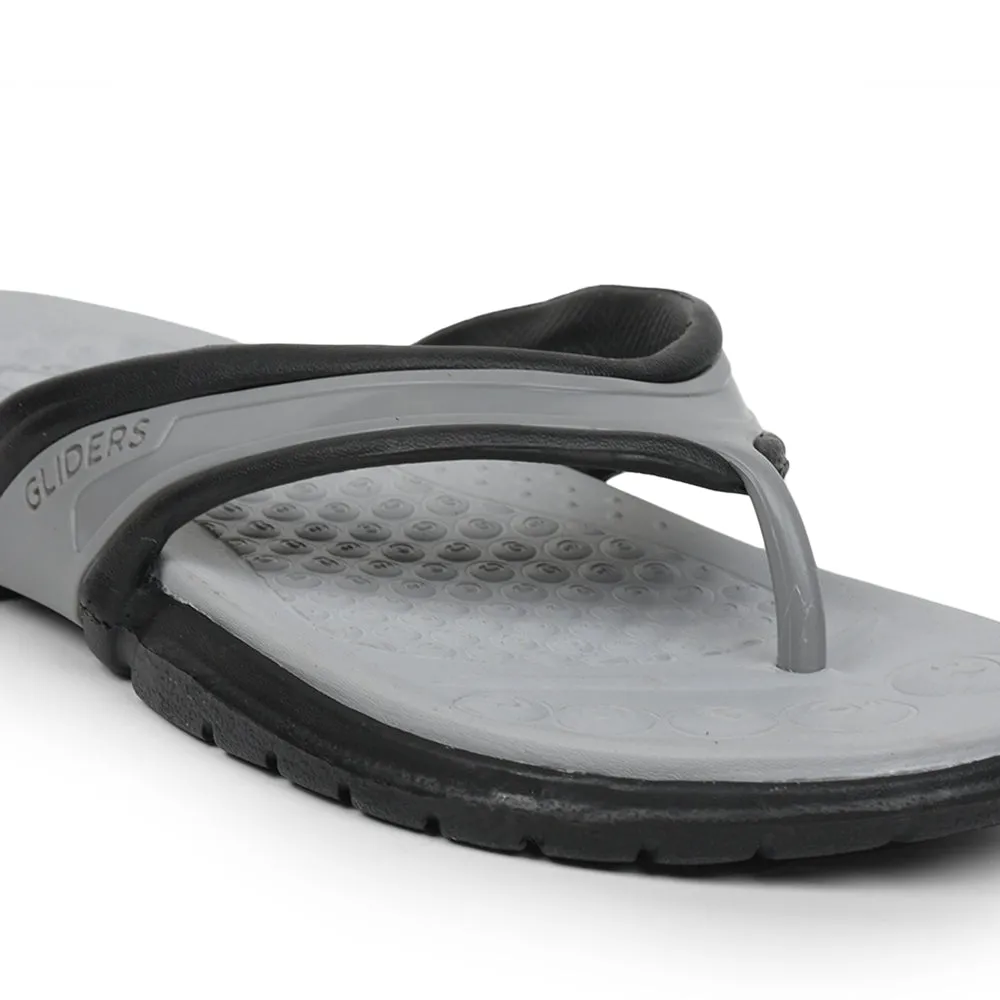 Gliders Casual Grey Flip Flop For Men GOOGLE  By Liberty Wedge Heel Thong Sandals