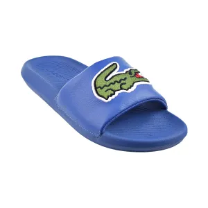 Lacoste Croco Slide 0922 2 CMA Men's Slides Blue/Green Oh Them Golden Slippers Song