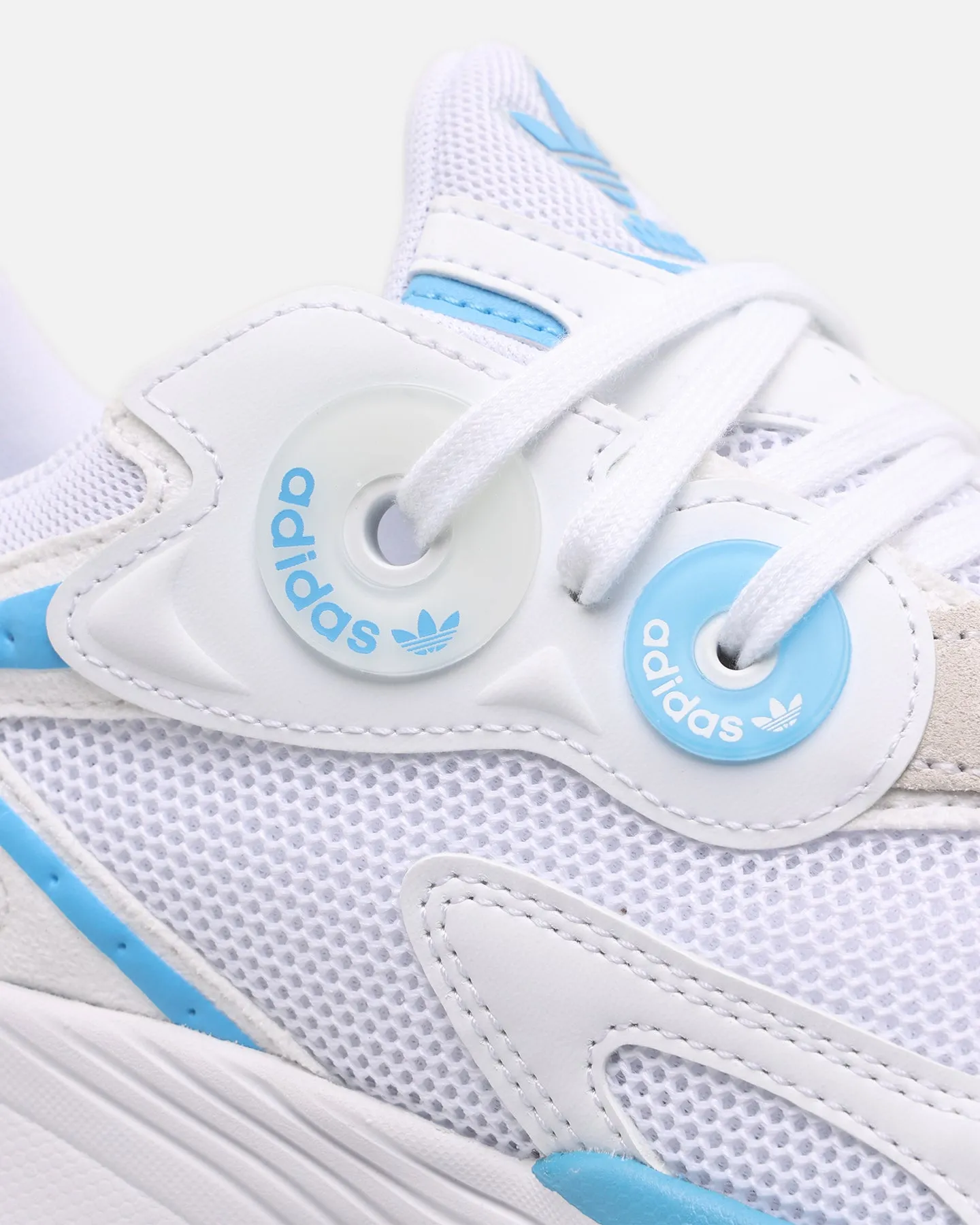 Adidas Women's Astir White/Blue Adidas Shoes Without Laces