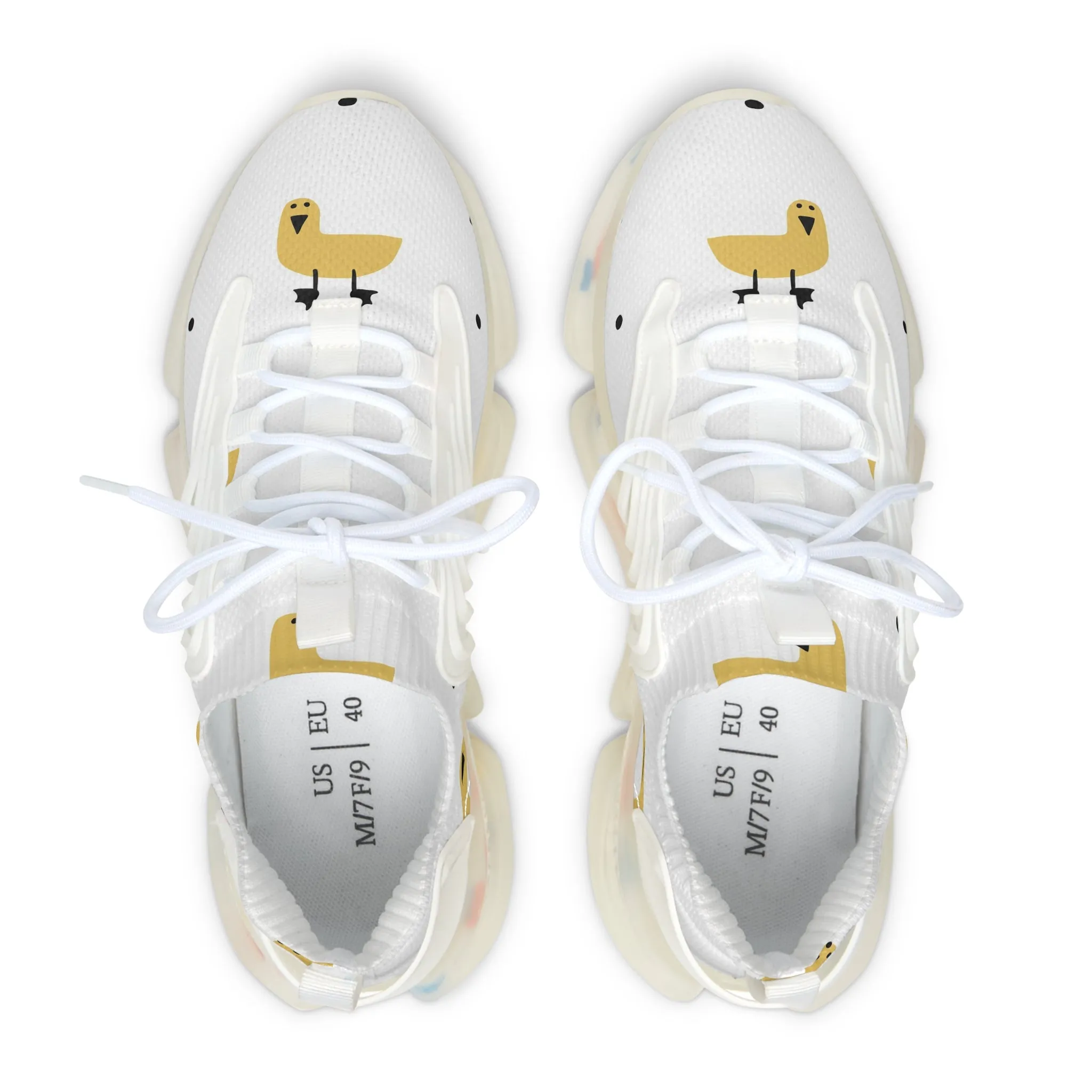 Sneakers Size 38 Chic Women's Mesh Sneakers with Whimsical Bird Design - Lightweight Active Footwear