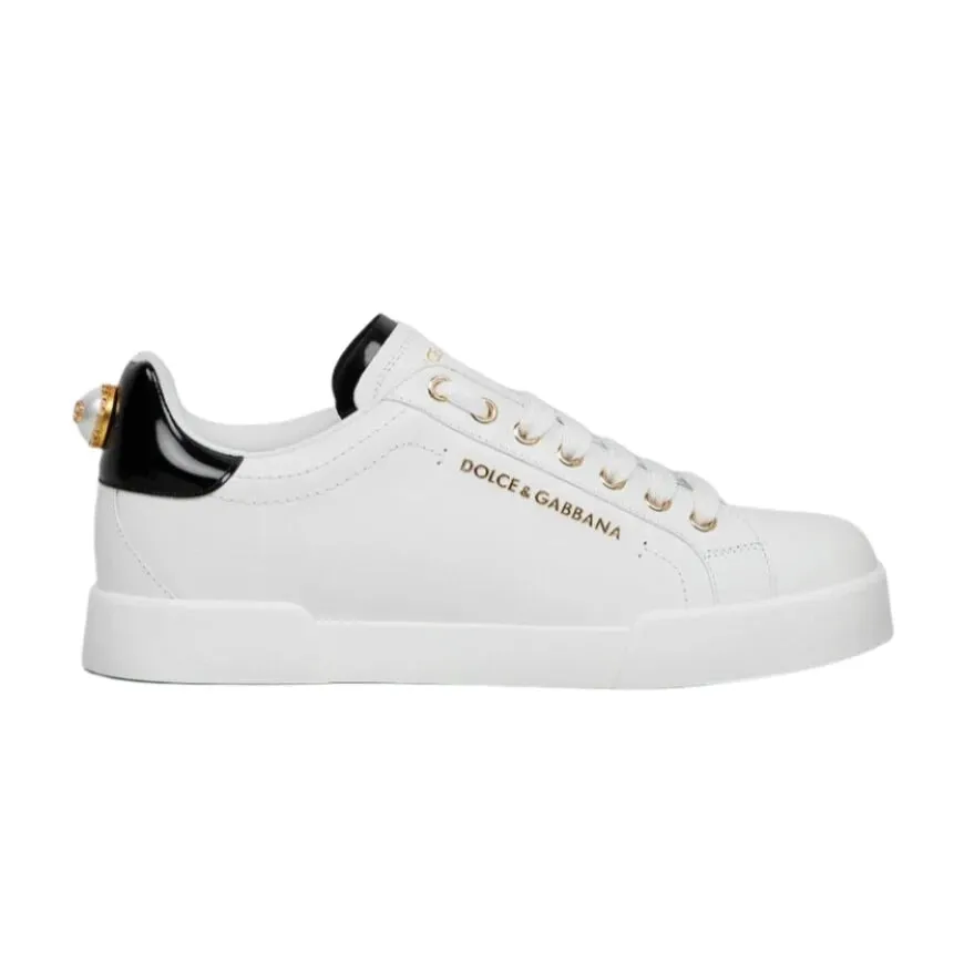 Dolce & Gabbana Portofino Leather Low-Top Sneakers A'ja Wilson Sneakers