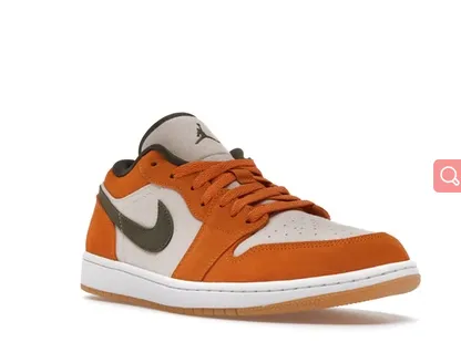 JORDAN 1 LOW ORANGE OLIVE Vegan Asics Running Shoes