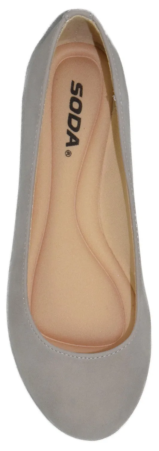 KREME-S Taupe Nubuck Soda Wide Leg Pants Flat Shoes