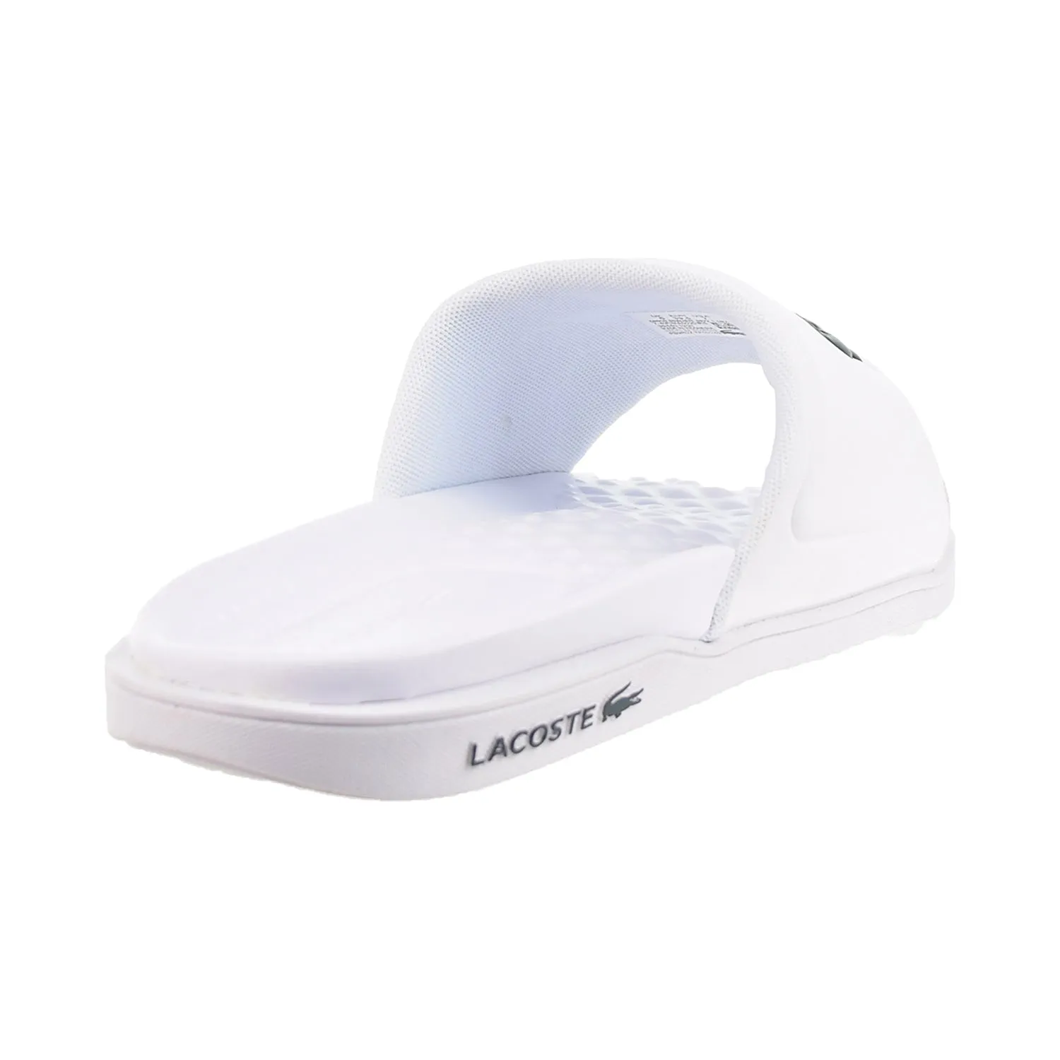 Leather Platform Slides Lacoste Croco Dualiste 0922 CMA Men's Slides White/Dark Green