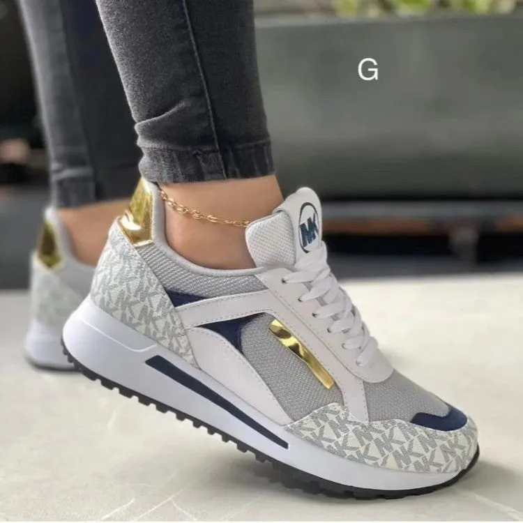 Large Size Flat Bottom Round Head Leisure Sports Mesh Shoes Sex In Flat Shoes