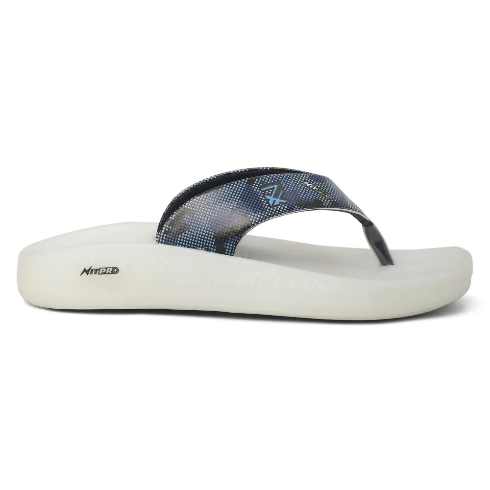 Leap7x By Liberty NITWALK-3 Casual Slides For Mens (Teal Blue) Flat Red Sandals