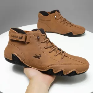 Casual Nagra Shoes Leather Shoes for Men Casual Sneakers 2023 Waterproof Motorcycle Ankle Boots Italian Brand Men Shoes Luxury High Quality Loafers