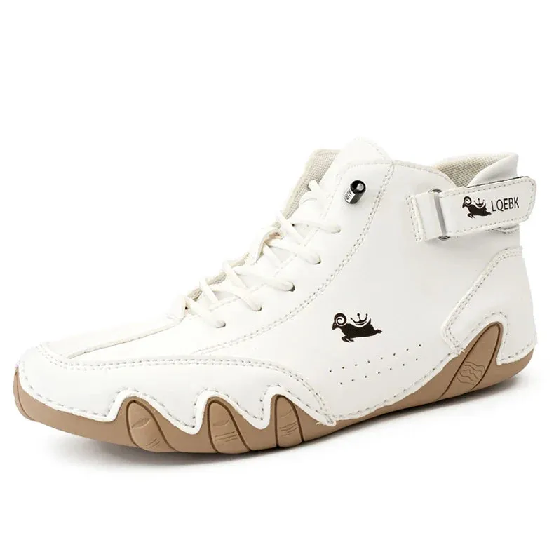 Business Casual Shoes For Standing All Day Leather Shoes for Men Casual Sneakers 2023 Waterproof Motorcycle Ankle Boots Italian Brand Men Shoes Luxury High Quality Loafers