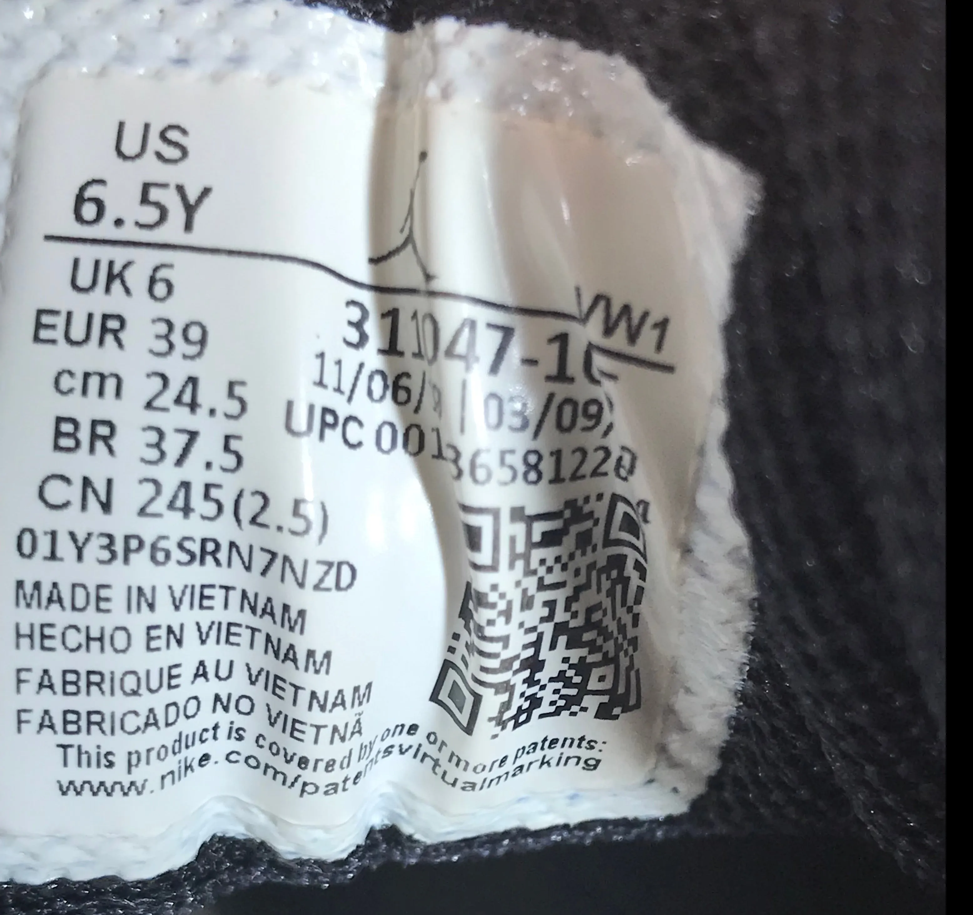 NIKE RETRO DUB ZERO Youth Size 6.5Y Leather Shoes Sneakers White Cement 311047-105 Asics Shoes Gel Pulse 15