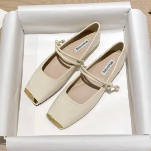 Women Minimalist Leather Soft Casual Shoes Casual Comfortable Dress Shoes