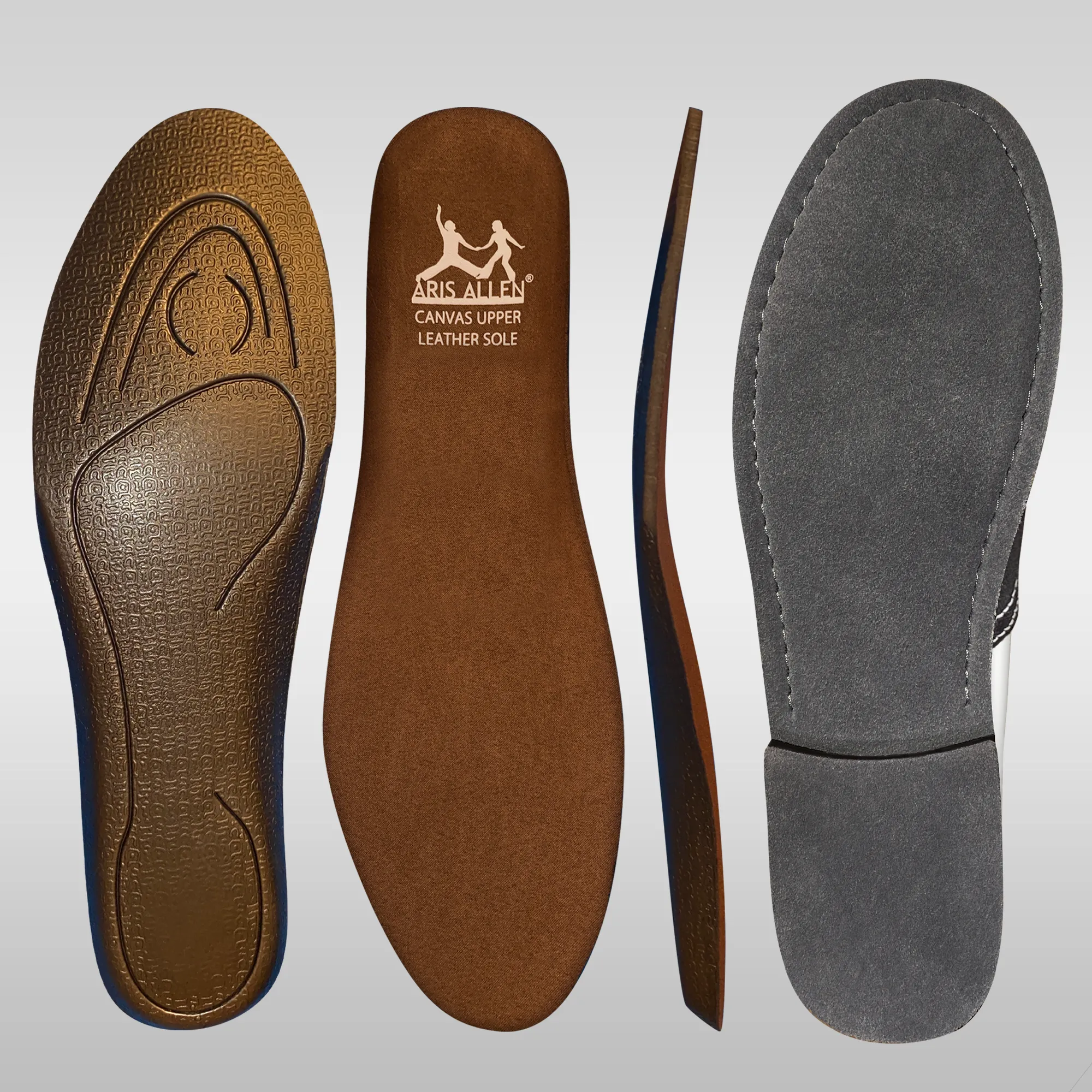 Aris Allen Men's Black and White Canvas Wingtip Feather Light Dance Shoes Penis Slippers