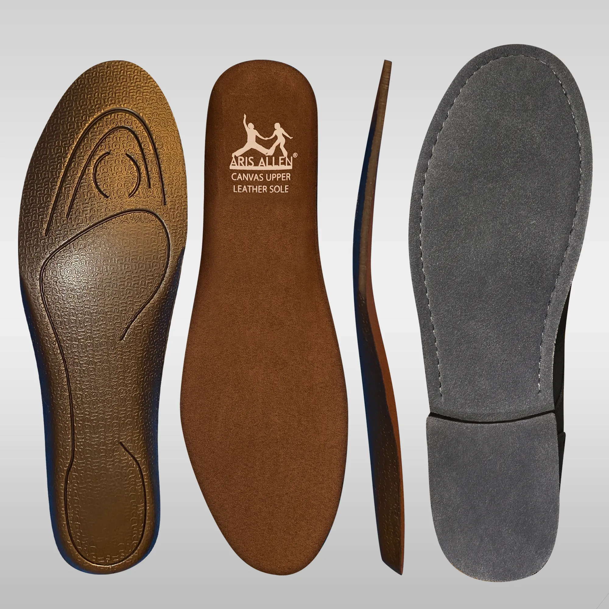 Imran Potato Caveman Slippers Aris Allen Men's Black Canvas Wingtip Feather Light Dance Shoes