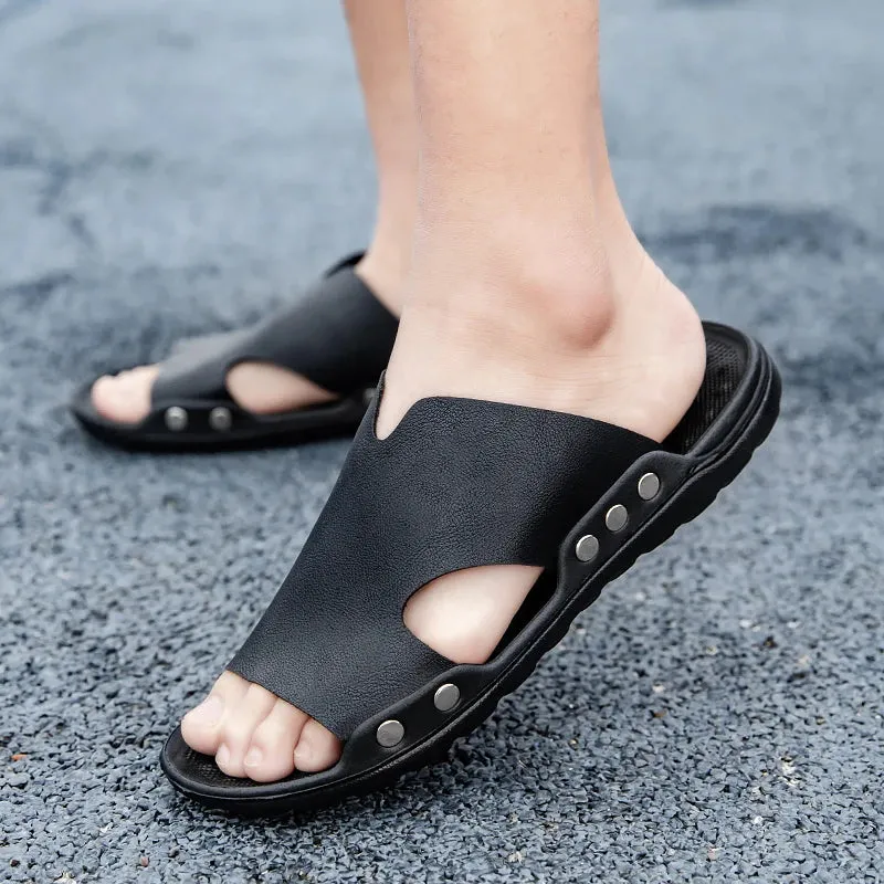 Sandals Royal Resort Reviews MAEDEF Men Beach Sandals Lightweight Comfortable Man Shoes Slides Big Size Slipper for Men Soft Breathable Summer Black Slippers