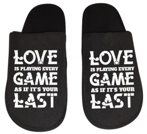love is playing every game as if it's your last video game Gamer Gaming Men's Slippers / House Shoes slides dad husband father son gift Wallace And Gromit Slippers