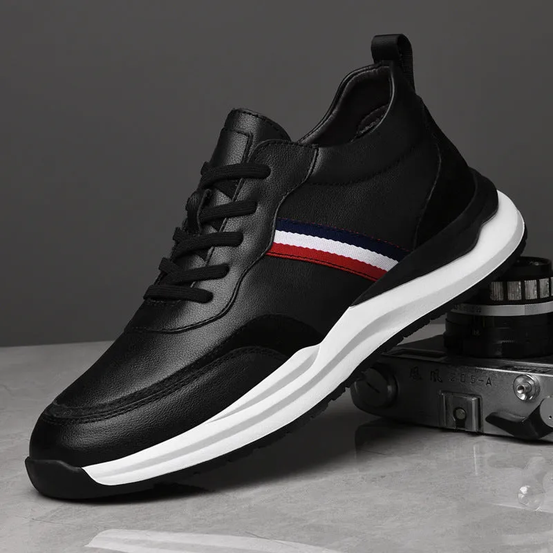 Male Invisibly Heightened Shoes 8cm Platform White Shoes Timberland Casual Shoes