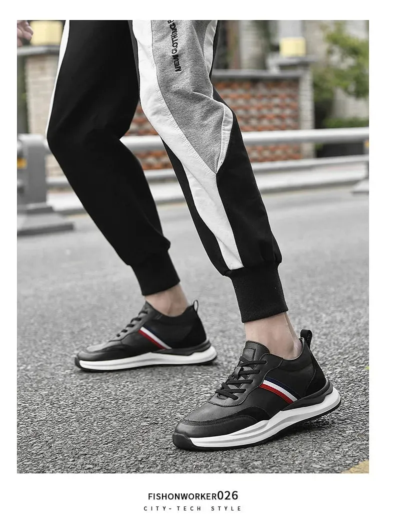 Casual Shoes In Pakistan Male Invisibly Heightened Shoes 8cm Platform White Shoes