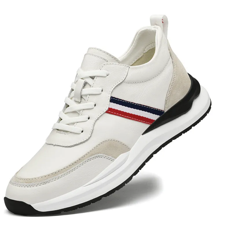 Casual Shoes India Male Invisibly Heightened Shoes 8cm Platform White Shoes