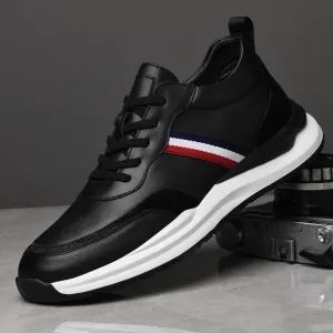 Male Invisibly Heightened Shoes 8cm Platform White Shoes Shoes To Wear With Chinos Business Casual