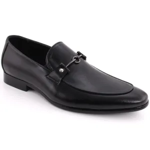 Men Barlow Stitched Detail Stylish Buckle Moc Toe Formal Shoes Flat Shoe Storage