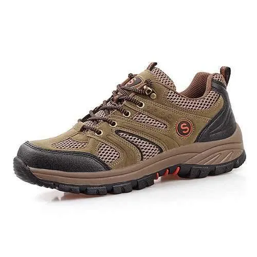 Ts Wolf Hiking Shoes Men Big Size Suede Anti-collision Toe Shock Absorption Trainers Sports Hiking Shoes