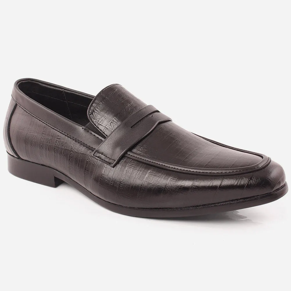 Men "Les" Formal Slip On Shoes Flat Snakeskin Shoes