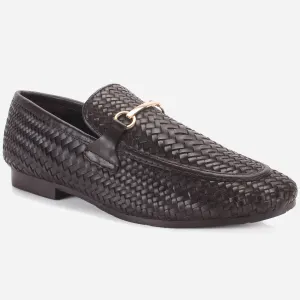 Flat Rain Shoes Men "POLIER" Leather Office Dress Slip-On Oxfords