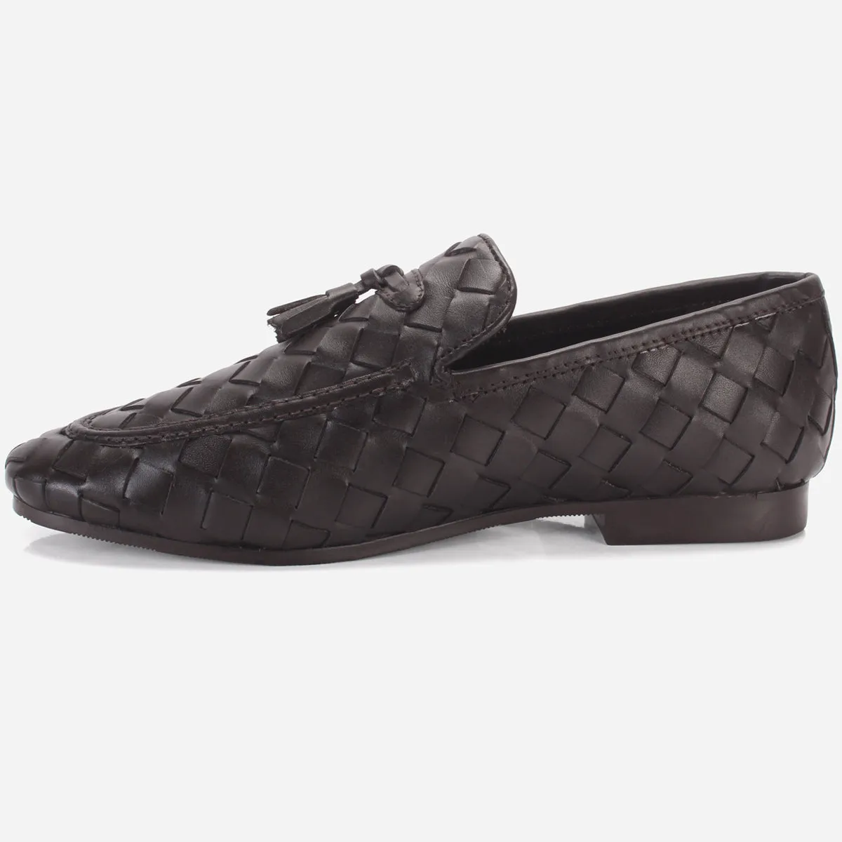 Men "WEISE" Leather Office Dress Slip-on Oxfords Flat Feet Shoes For Walking