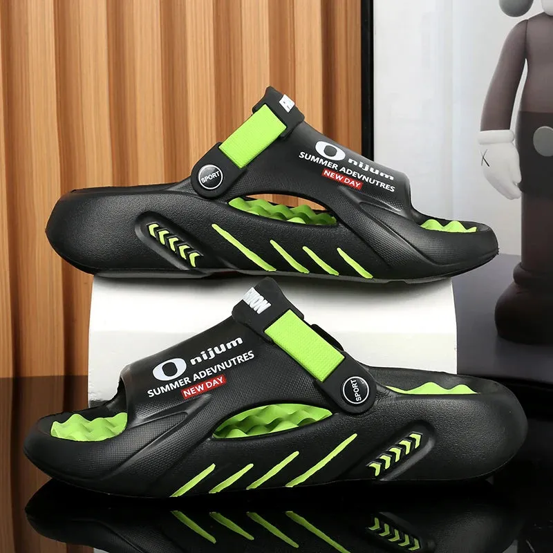 Men Sandals New Summer EVA Soft-soled Platform Slides Slippers Indoor Outdoor Walking Beach Shoes Flip Flops Mens Shoes Oka B Sandals