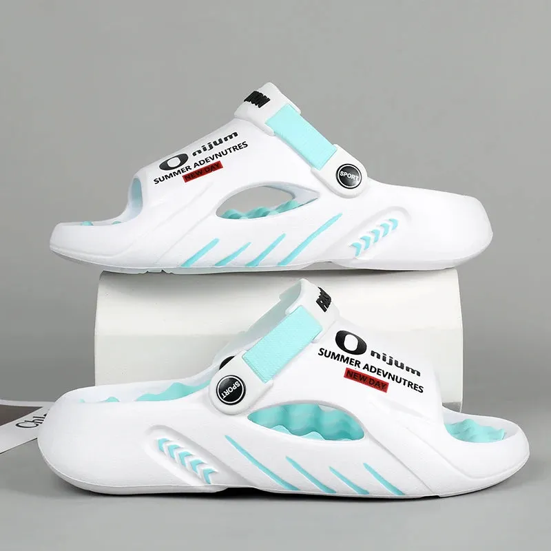 Men Sandals New Summer EVA Soft-soled Platform Slides Slippers Indoor Outdoor Walking Beach Shoes Flip Flops Mens Shoes Best Sandals For Plantar