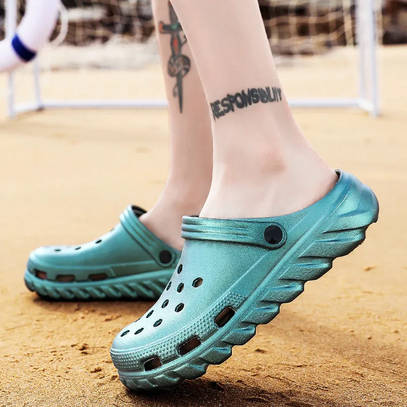 Men Slippers Clogs Quick Dry Casual Garden Shoes Beach Waterproof Sandals Antiskid Creativity Slipper Soda Sandals