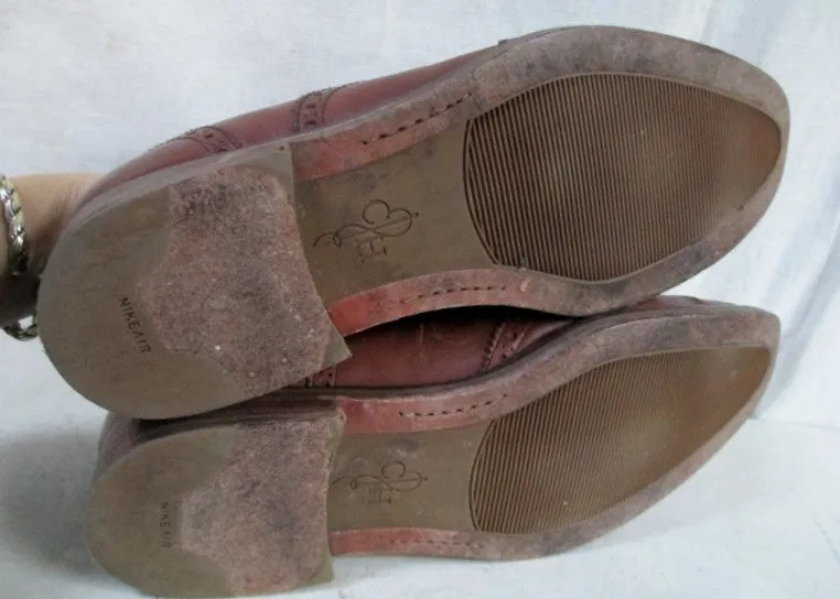 Flat Leather Knee High Boots Mens COLE HAAN Lace Up Leather Dress Casual Wingtip OXFORD Shoes 11 BROWN