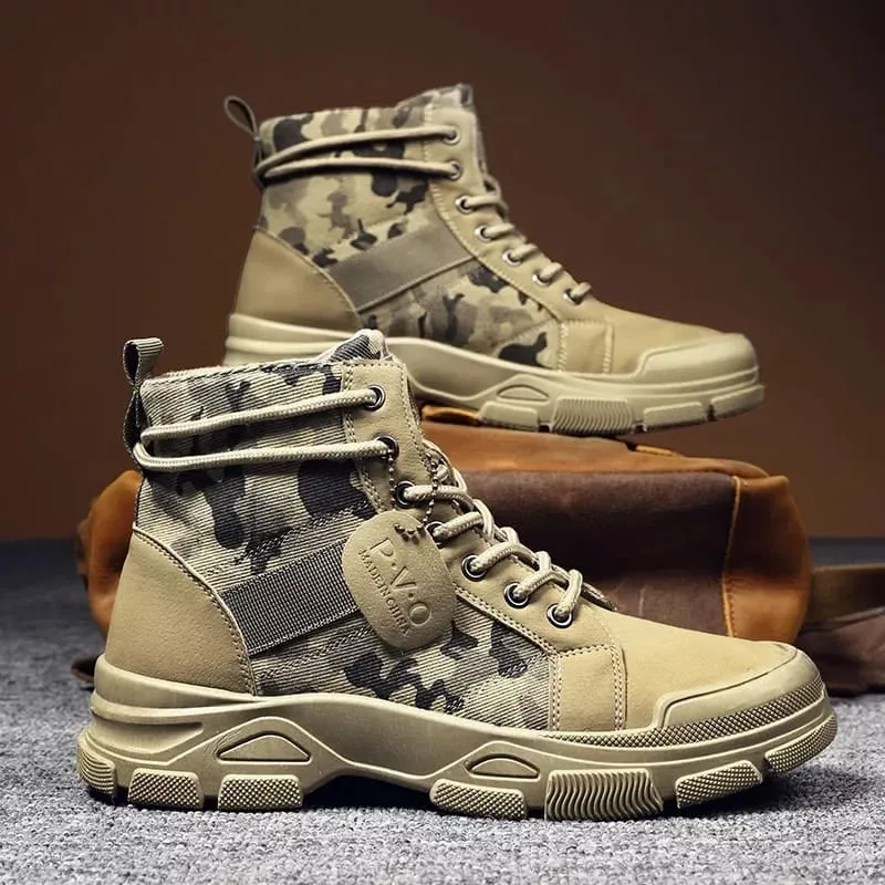 Men's Fashion Camouflage Military Boots Outdoor Shoes - 602 Hiking Shoes Shoe Carnival