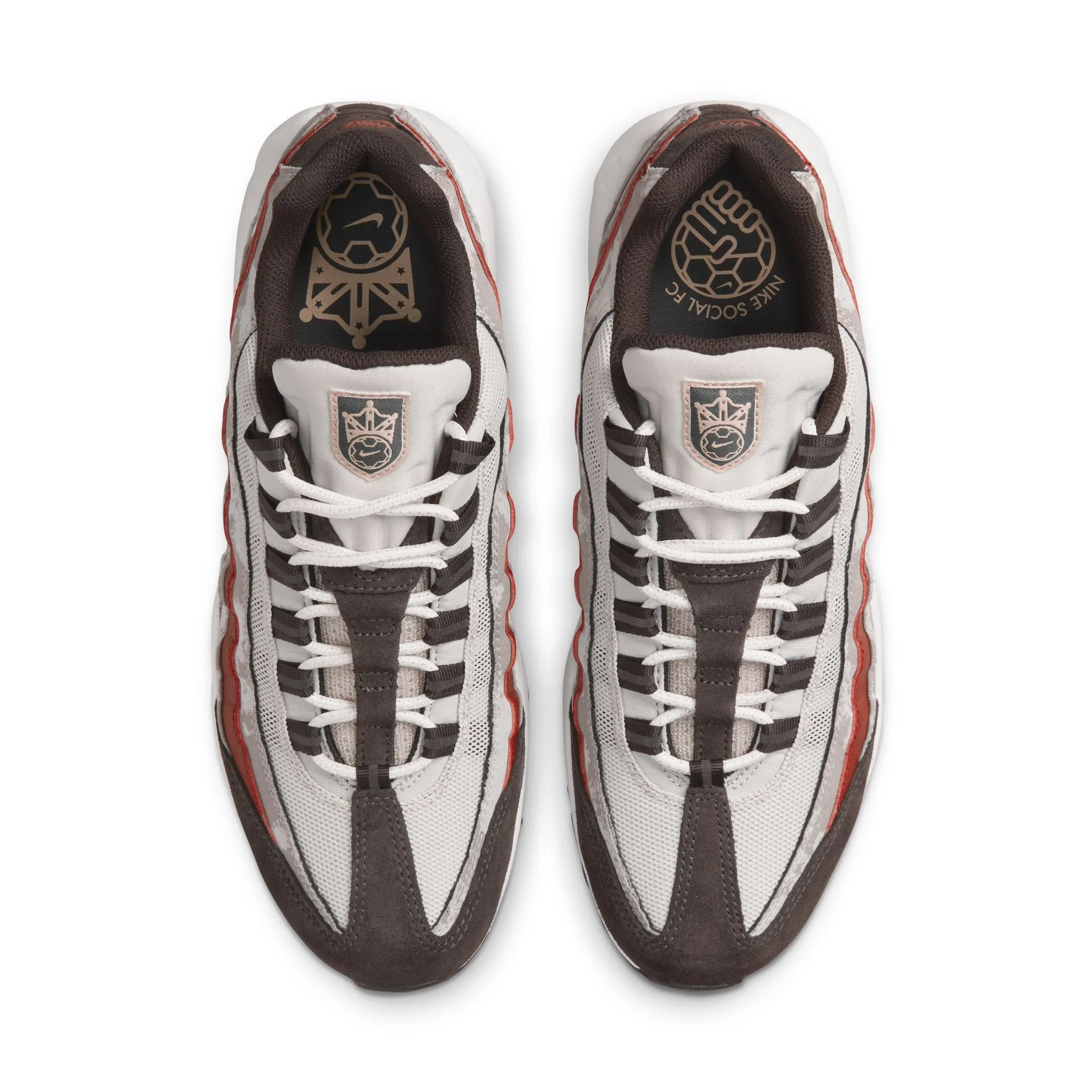 Men's Nike Air Max 95 - Light Bone/Dune Red Asics Shoes Cotton Candy