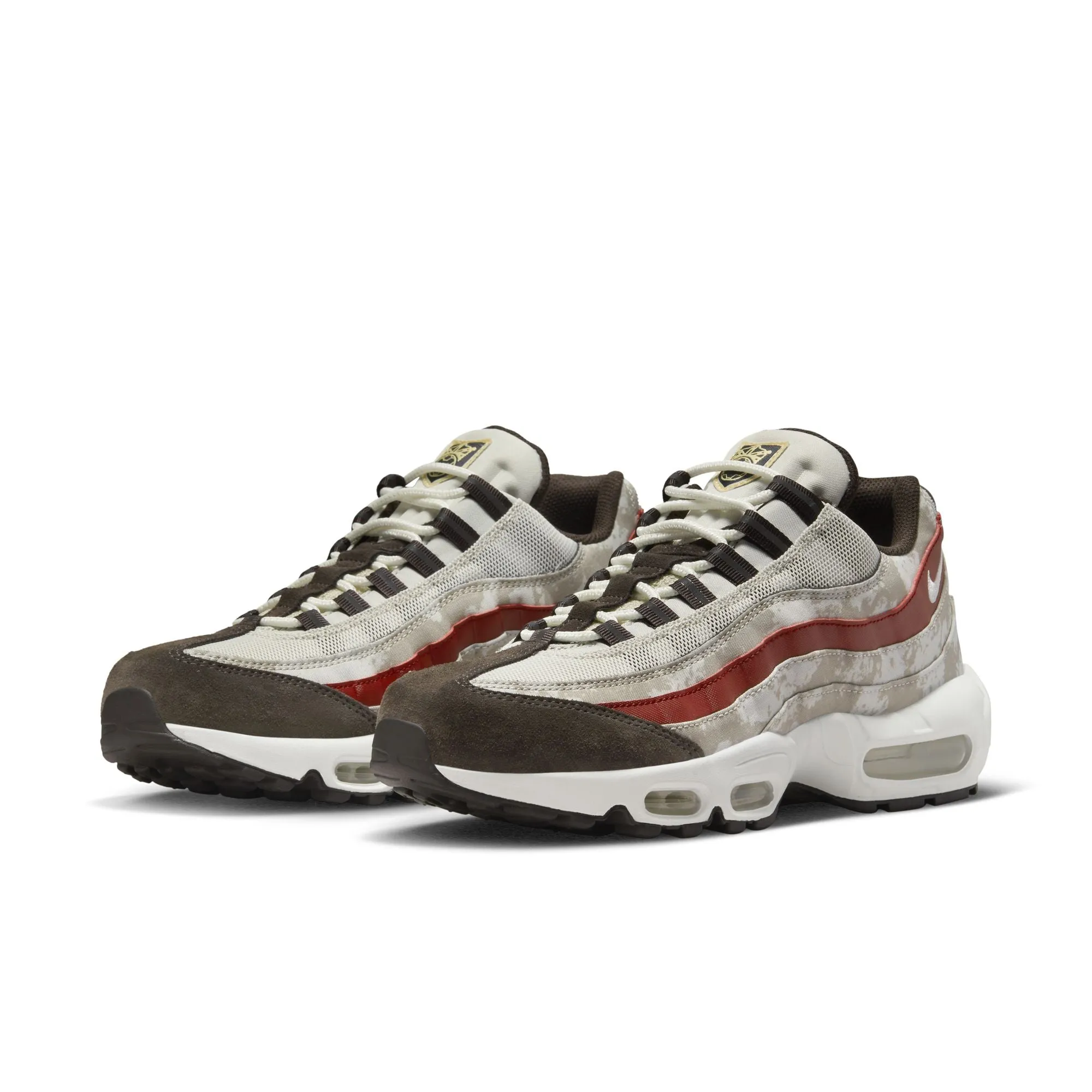 Men's Nike Air Max 95 - Light Bone/Dune Red Best Asics Shoes For Comfort