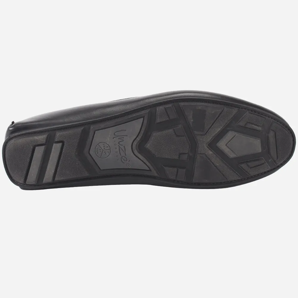 Mens "ANDRY" Leather Summer Moccasins Lace Flat Shoes